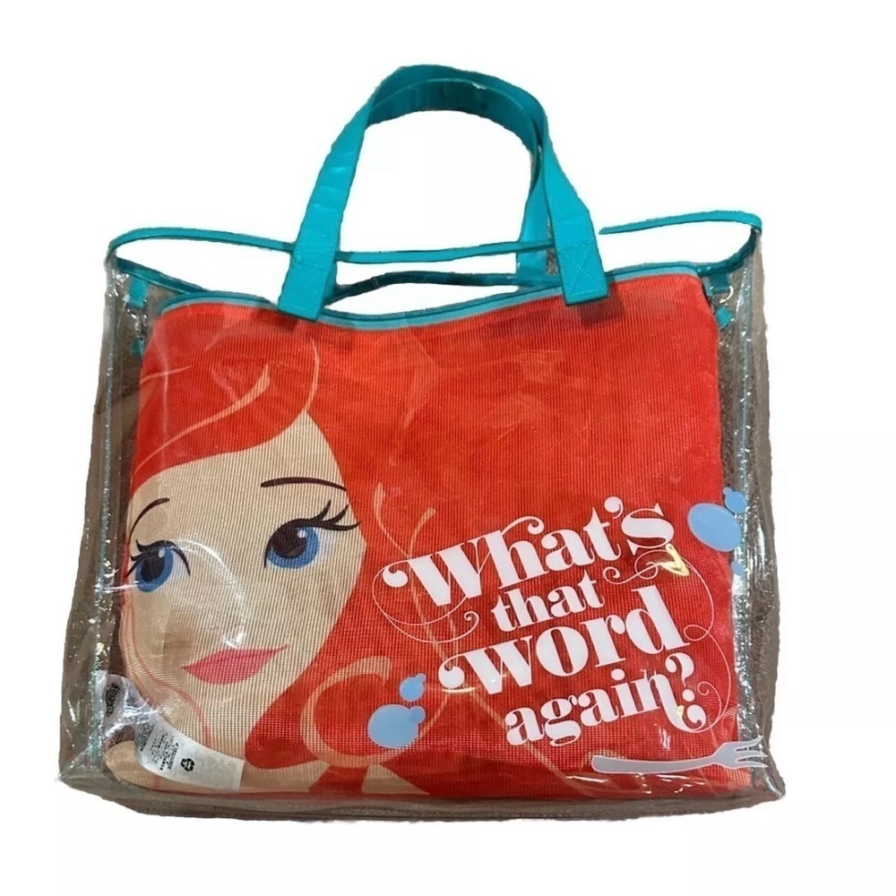 Disney's Oh My Ariel Tote Clear Beach Bag Little Mermaid What's that word again?